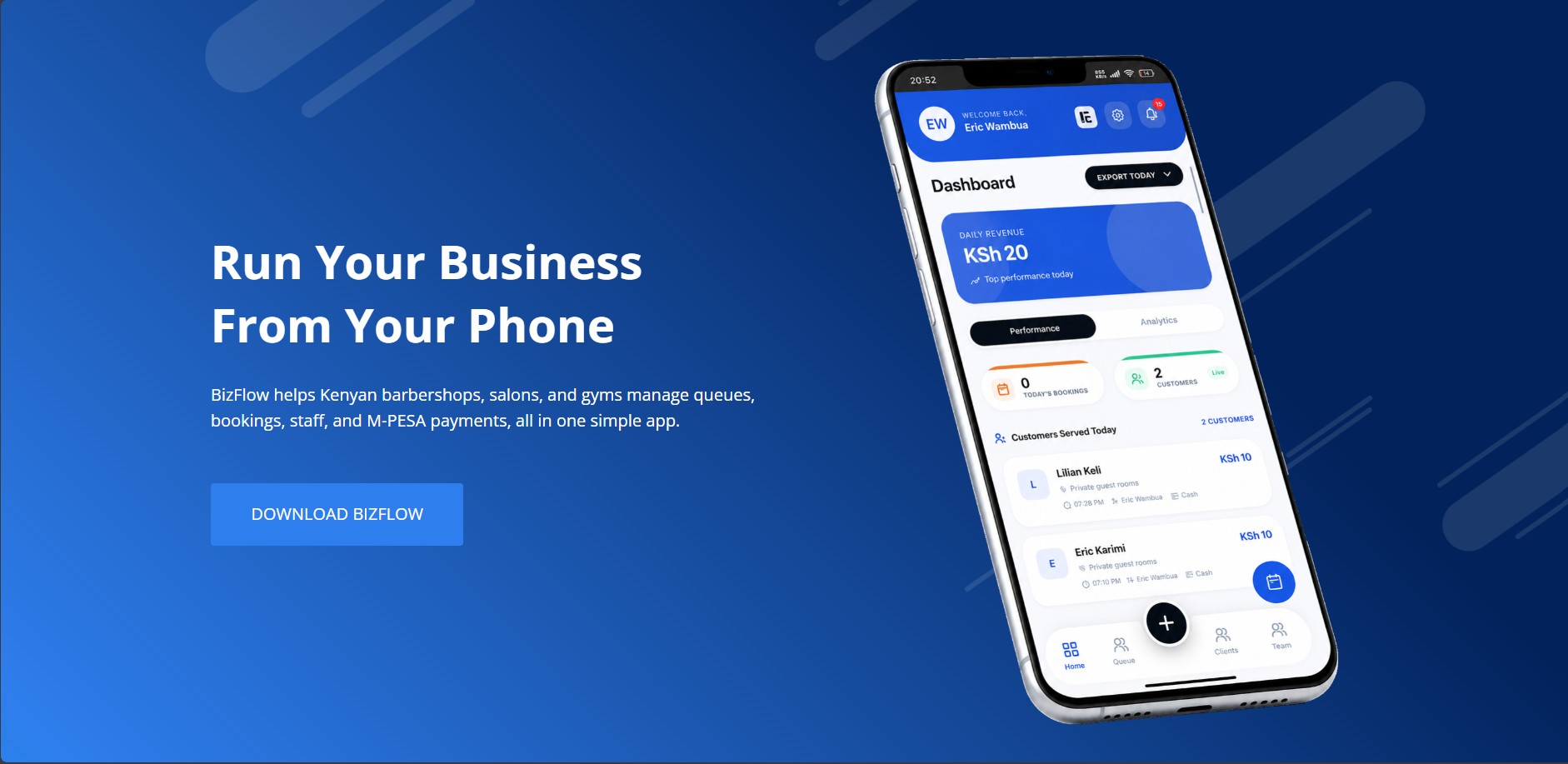 BizFlow App project screenshot